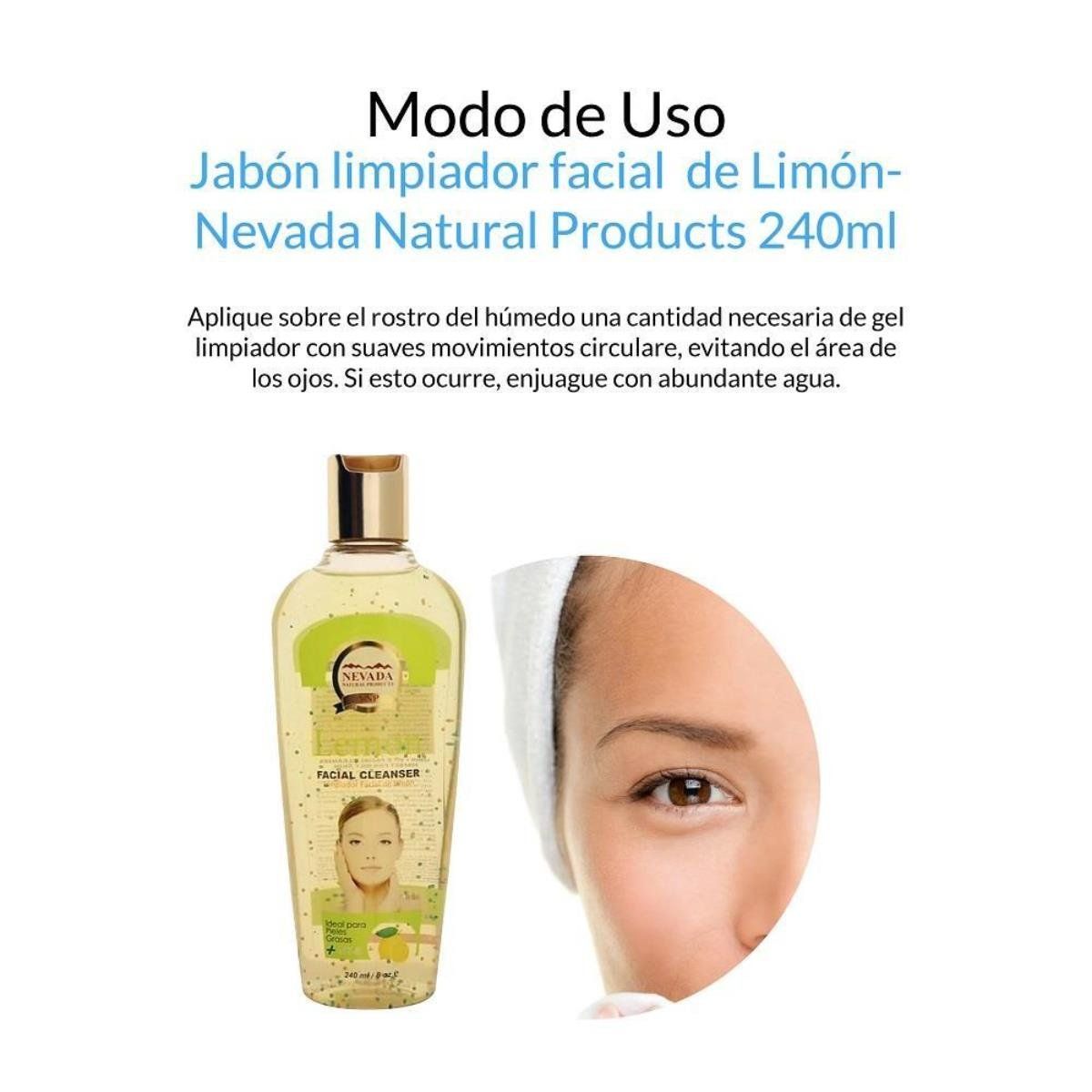 NEVADA NATURAL PRODUCTS - Jabón Limpiador Facial De Limón - Nevada Natural Products 240Ml_.