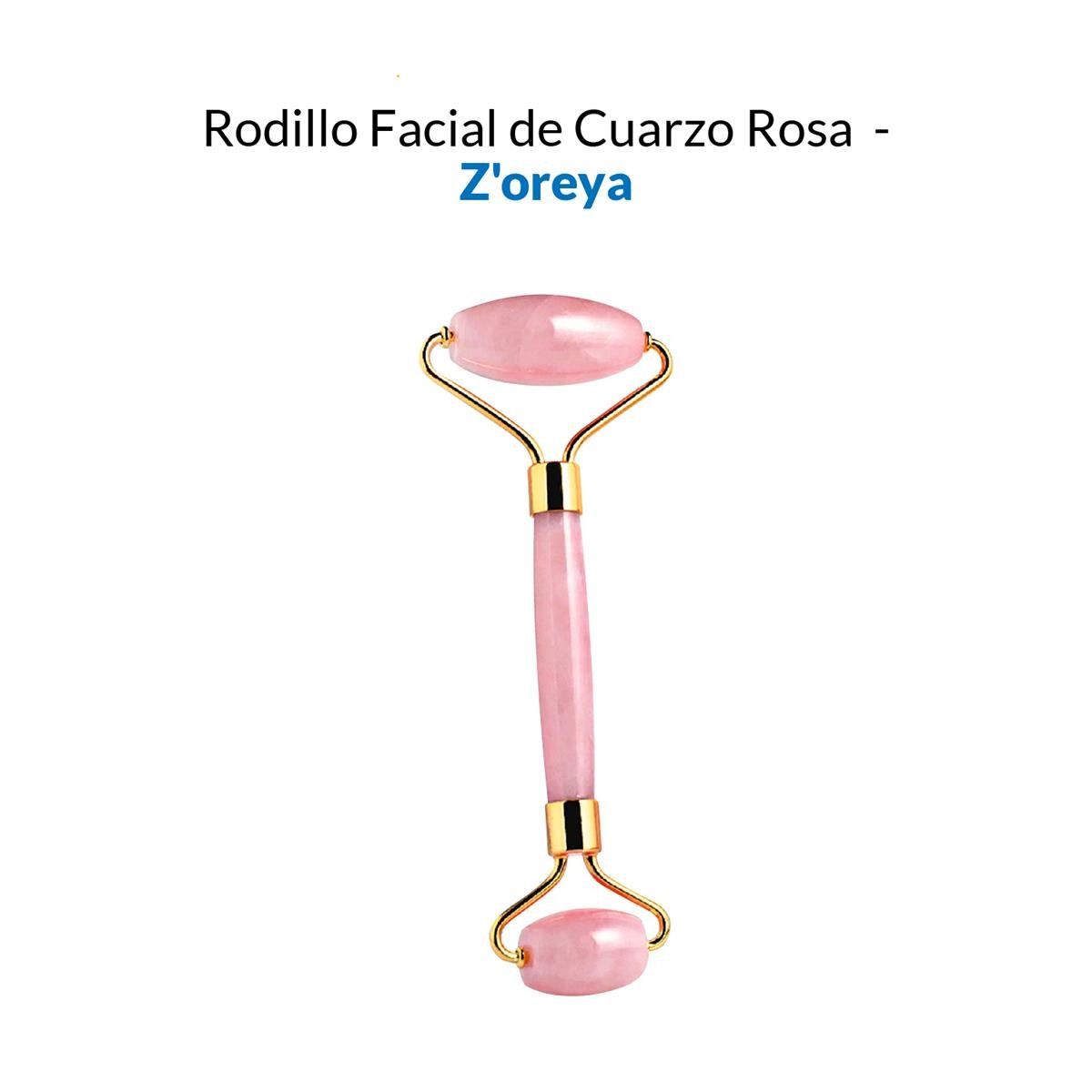 GENERICO - Rodillo Facial De Cuarzo Rosa - ZOreya_.