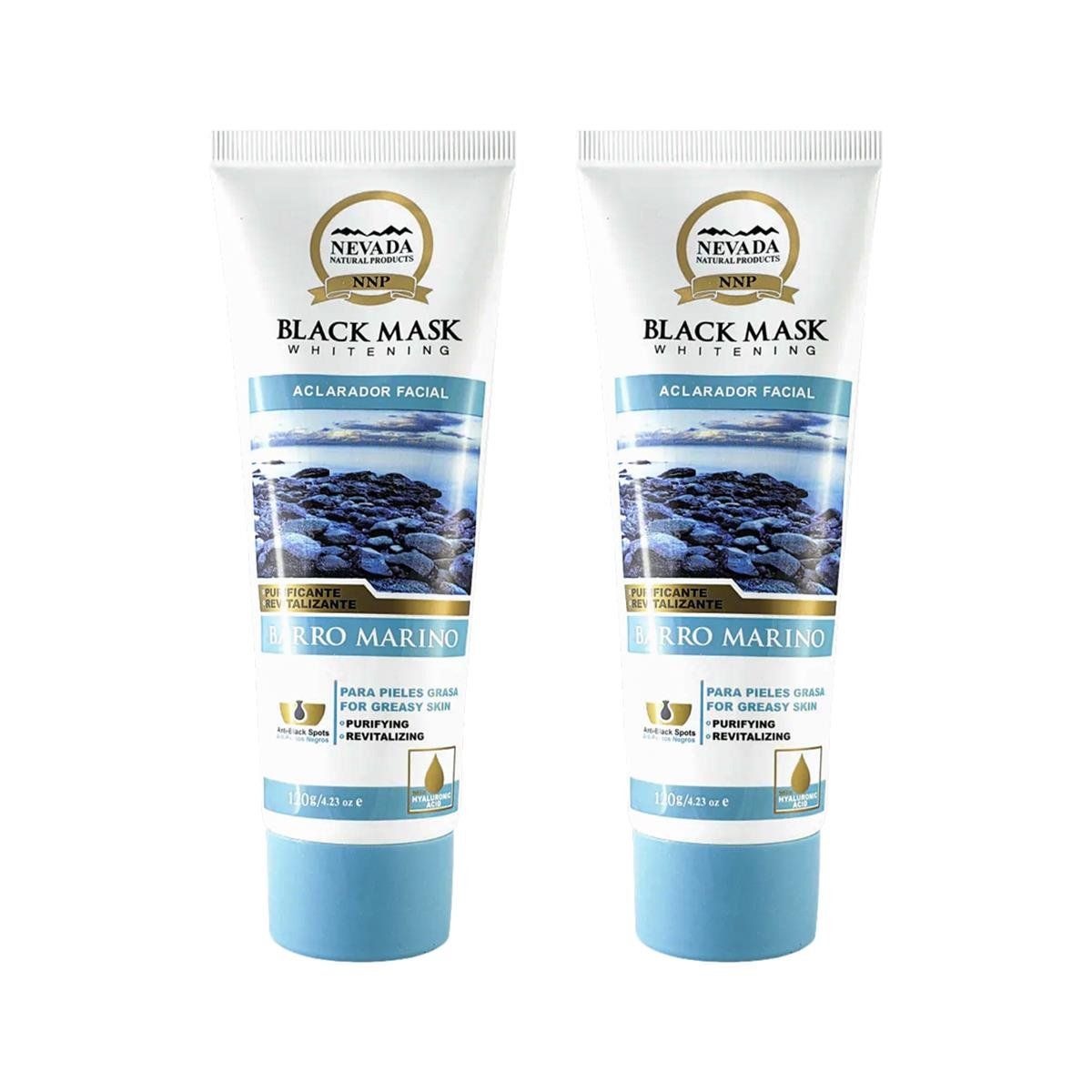 NEVADA NATURAL PRODUCTS - 2 Mascarilla Negra Hidroplástica De Barro Marino 120Gr - Nevada_.