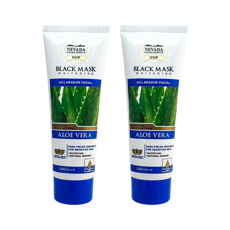 NEVADA NATURAL PRODUCTS - 2 Mascarilla Negra Hidroplástica De Aloe Vera 120Gr - Nevada_.