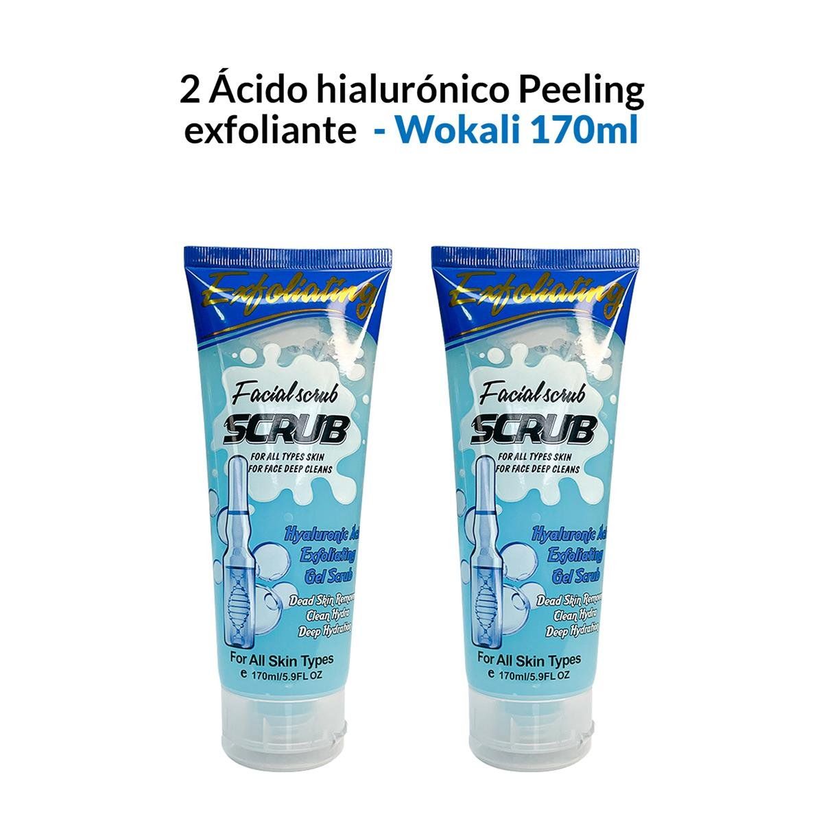 WOKALI - 2 Acido Hialurónico Peeling Exfoliante 170Ml  Wokali_.