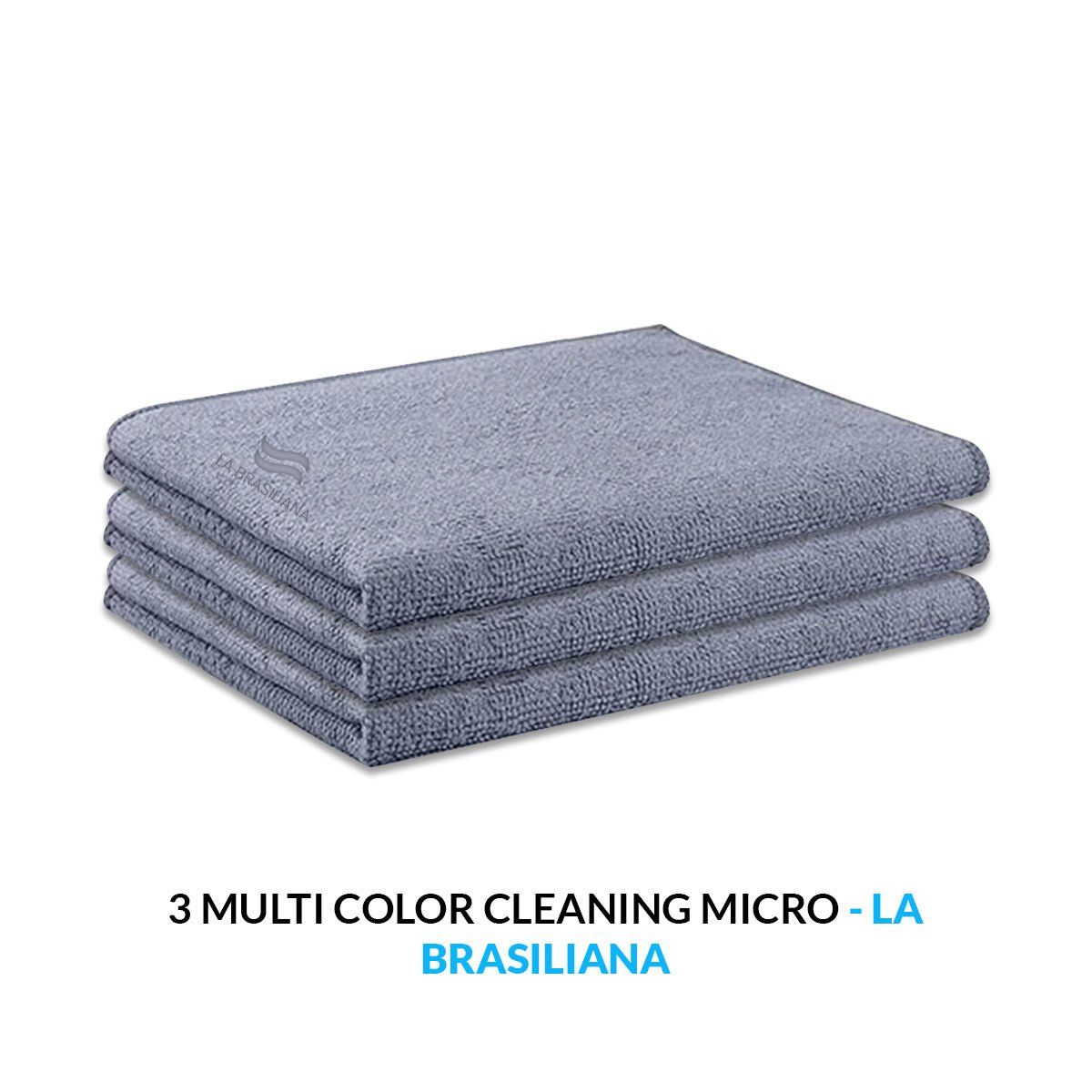 LA BRASILIANA - 3 Multi Color Cleaning Micro - Negra_.