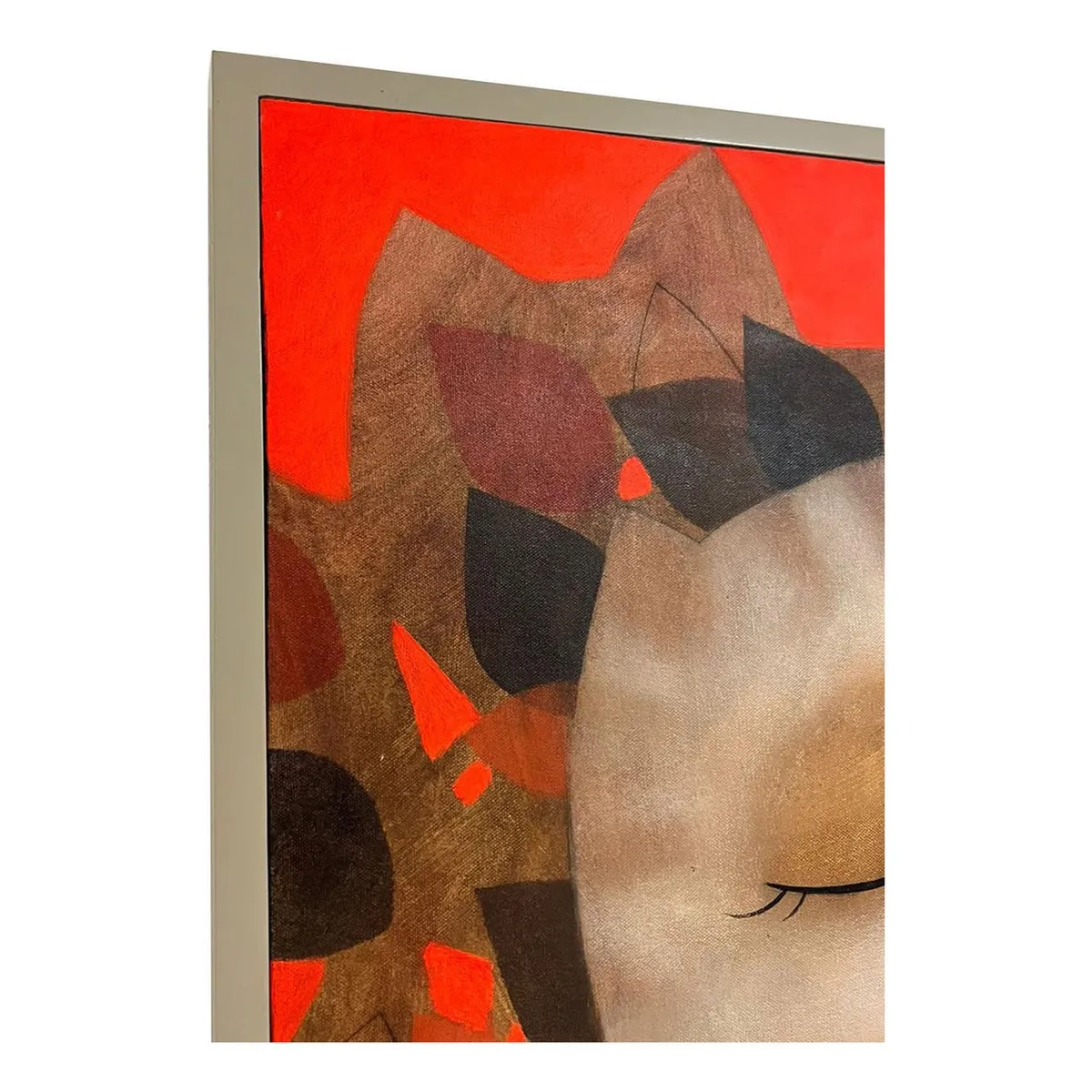 MAP DESIGN HOME - Cuadro Decorativo al Óleo Cantar Felino 63x83 cm