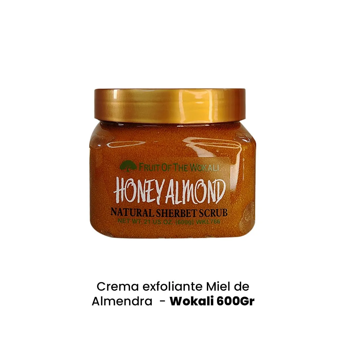 WOKALI - Crema exfoliante Miel de Almendra - Wokali 600Gr_.