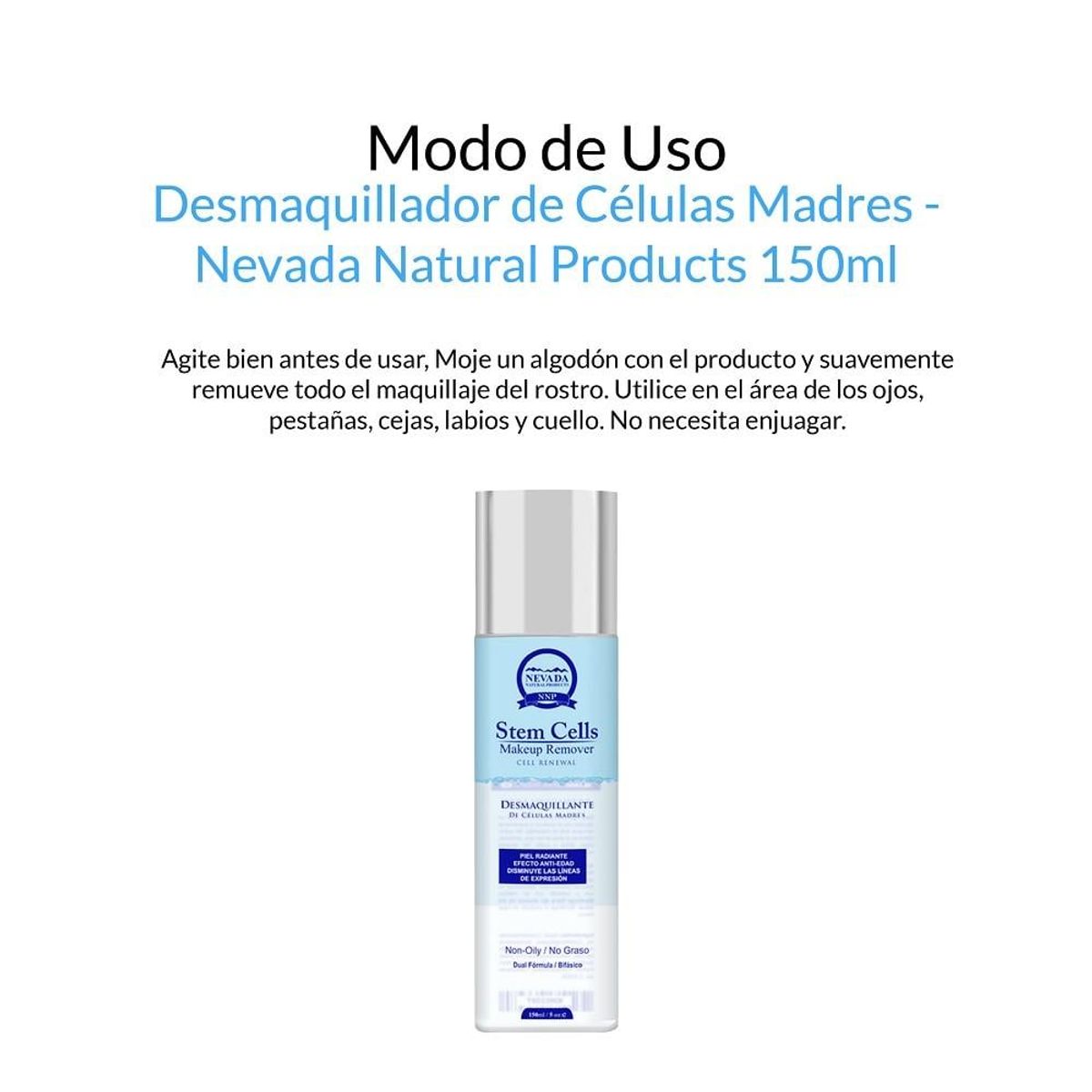 NEVADA NATURAL PRODUCTS - Desmaquillador De Células Madres - Nevada Natural Products 150Ml
