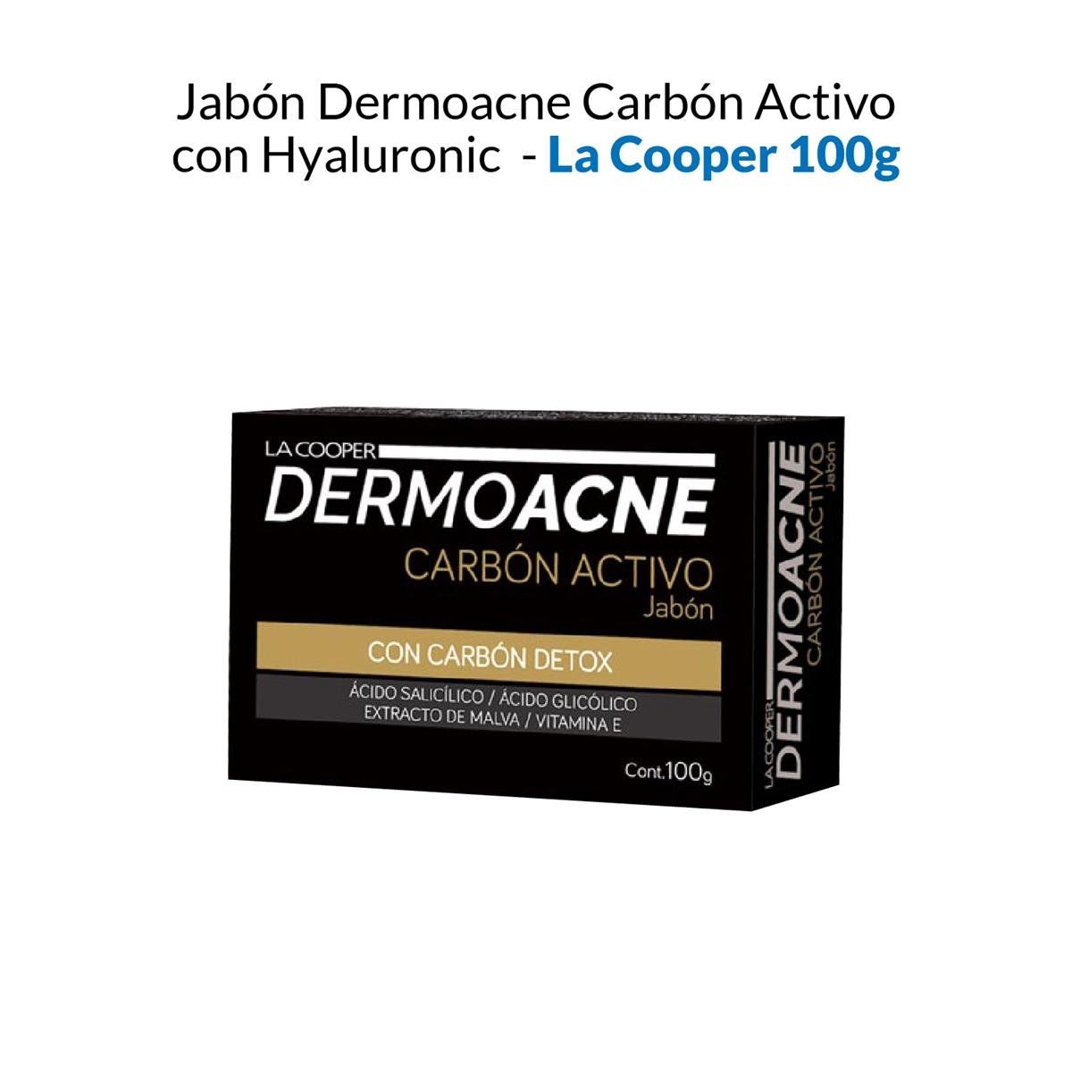 GENERICO - 1 Jabón Dermoacne Carbón Activo Con Hyaluronic - La Cooper 100G_.