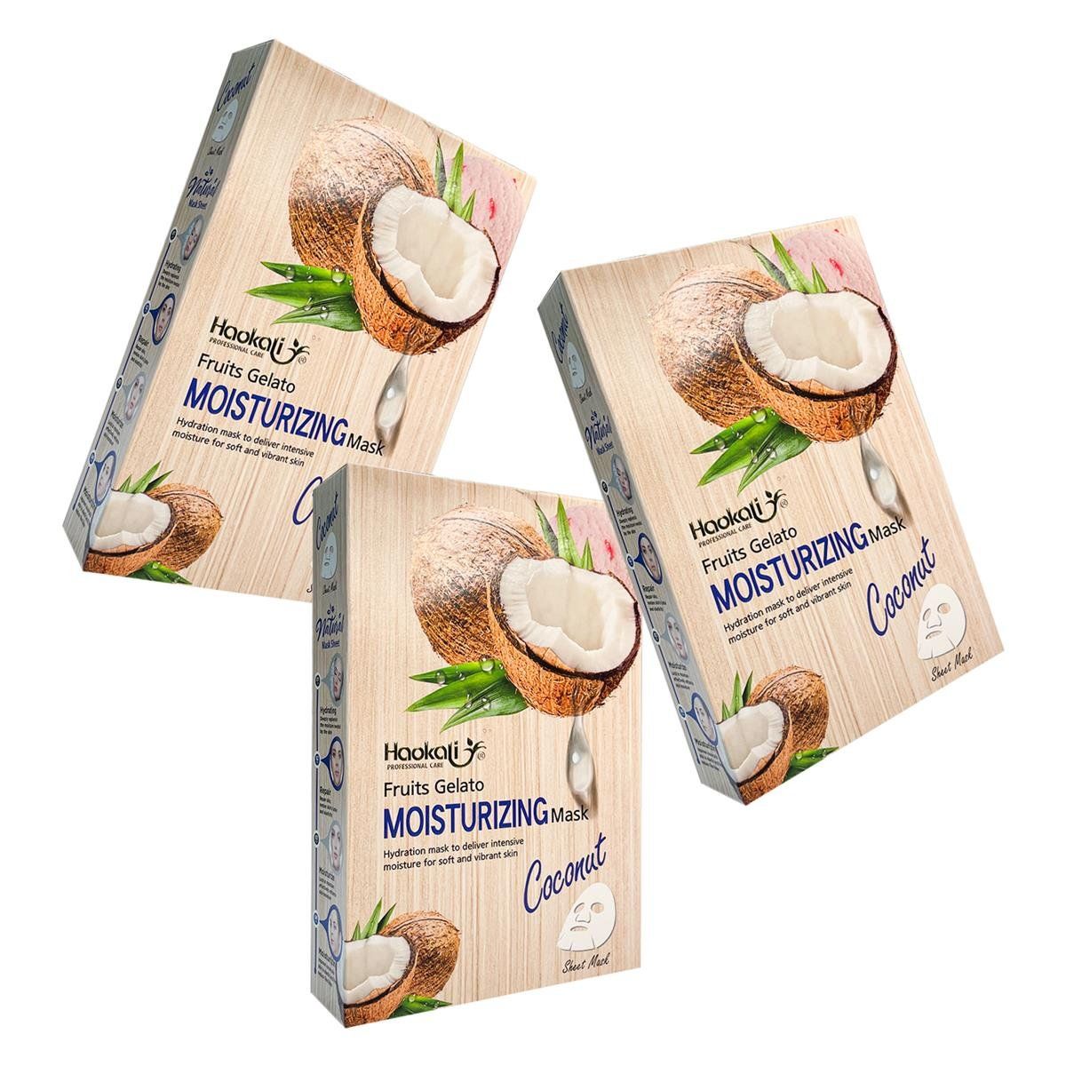 WOKALI - 3 Mascarilla Esencia De Coco 30Ml X 10 Piezas  Wokali_.