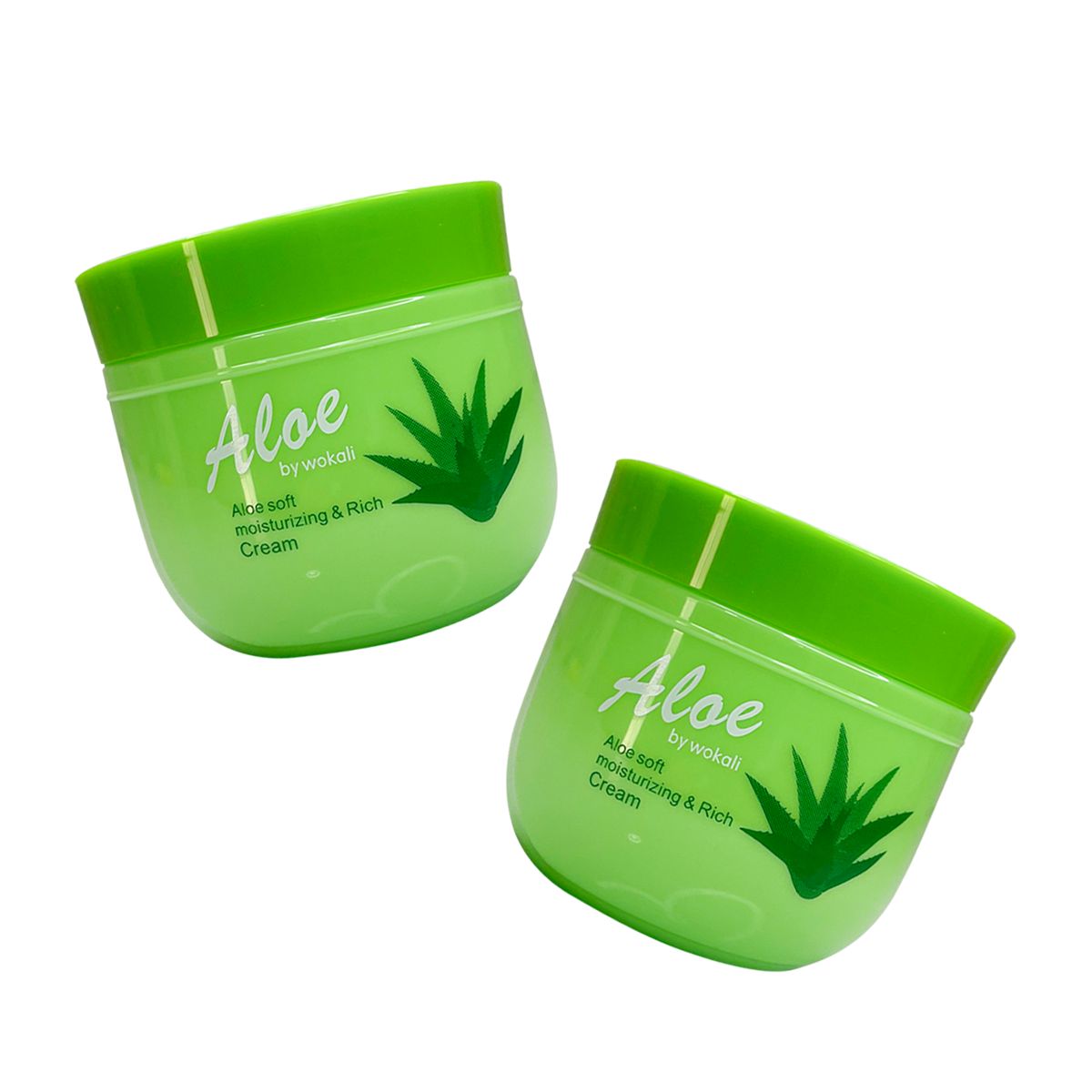 WOKALI - 2 Crema Rica Y Suave Hidratante De Aloe 80Gr - Wokali_.