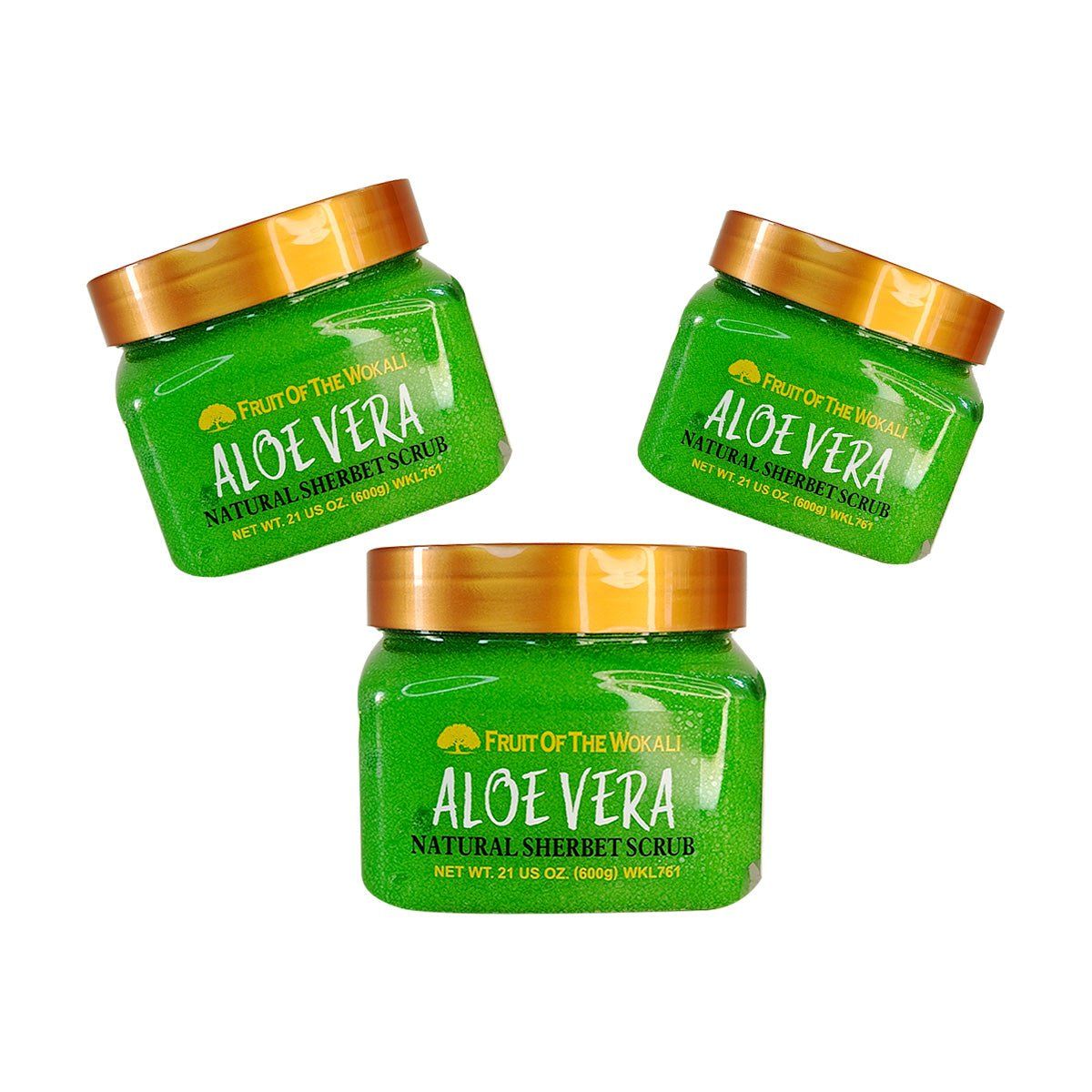 WOKALI - Crema exfoliante Aloe Vera - Wokali 600Gr 3 Unidades_.