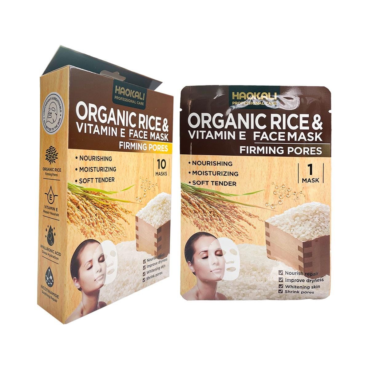 WOKALI - Mascarilla Facial De Arroz 30Ml X 10 Piezas Wokali