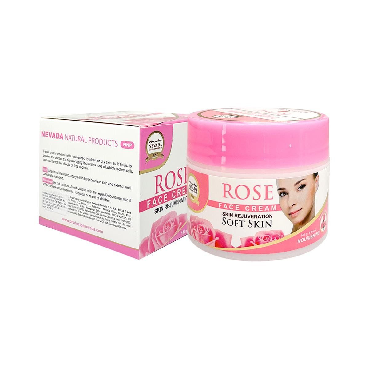 NEVADA NATURAL PRODUCTS - Crema Facial Extracto De Rosa 140G - Nevada_.