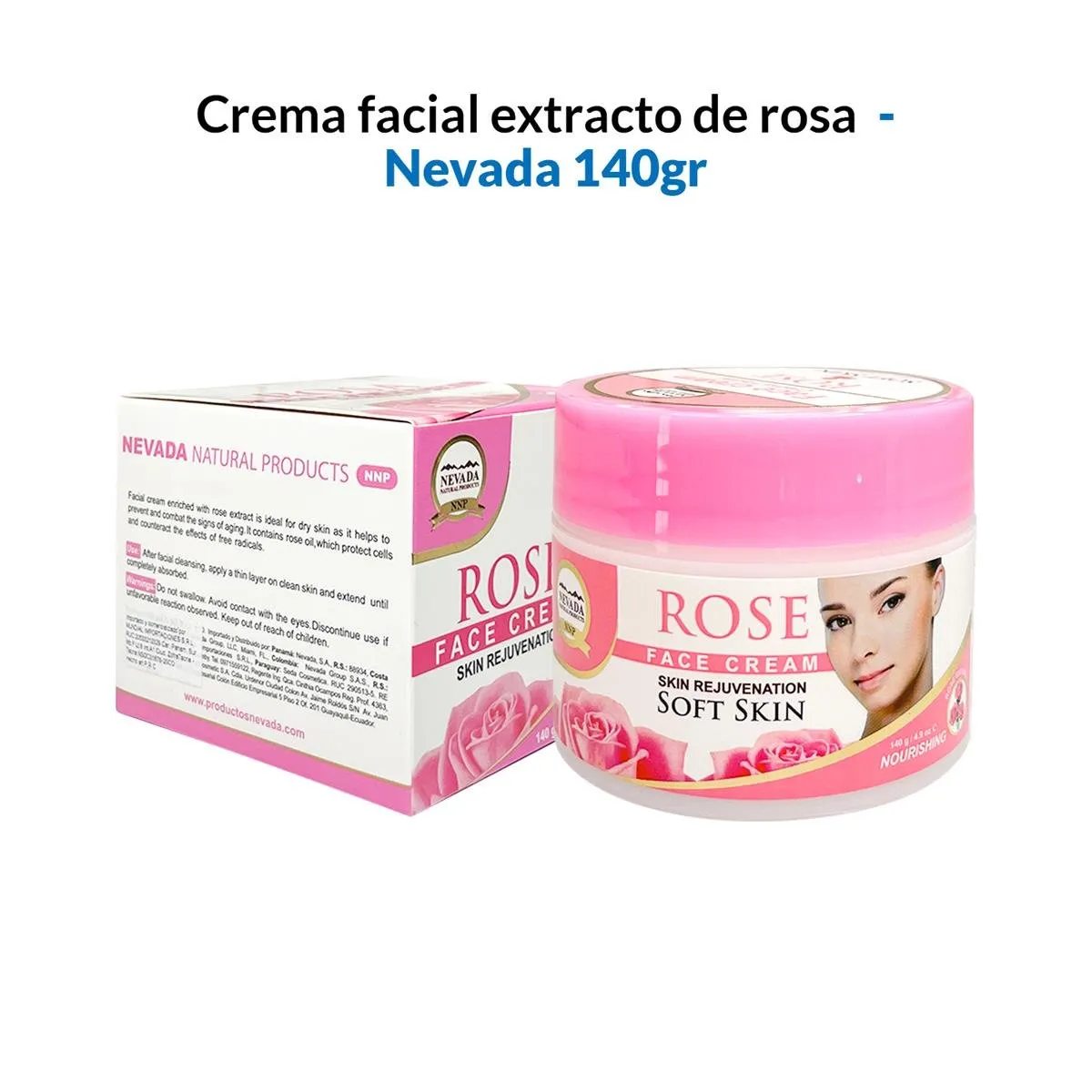 NEVADA NATURAL PRODUCTS - Crema Facial Extracto De Rosa 140G - Nevada_.
