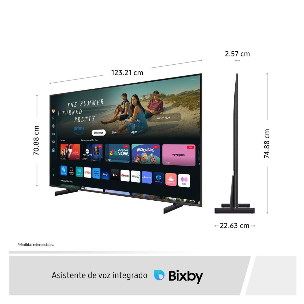SAMSUNG - Televisor Samsung LED Smart TV 55 Crystal UHD 4K- UN55DU8000GXPE - Nuevo 2024