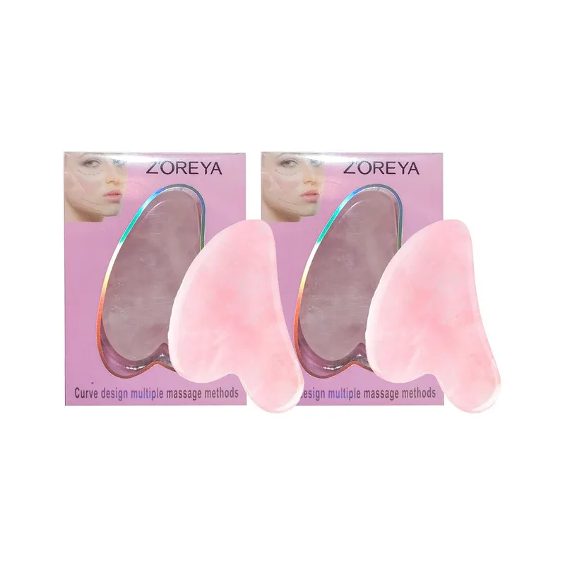 GENERICO - 2 Gua Sha Piedra natural Cuarzo rosa Jade_.