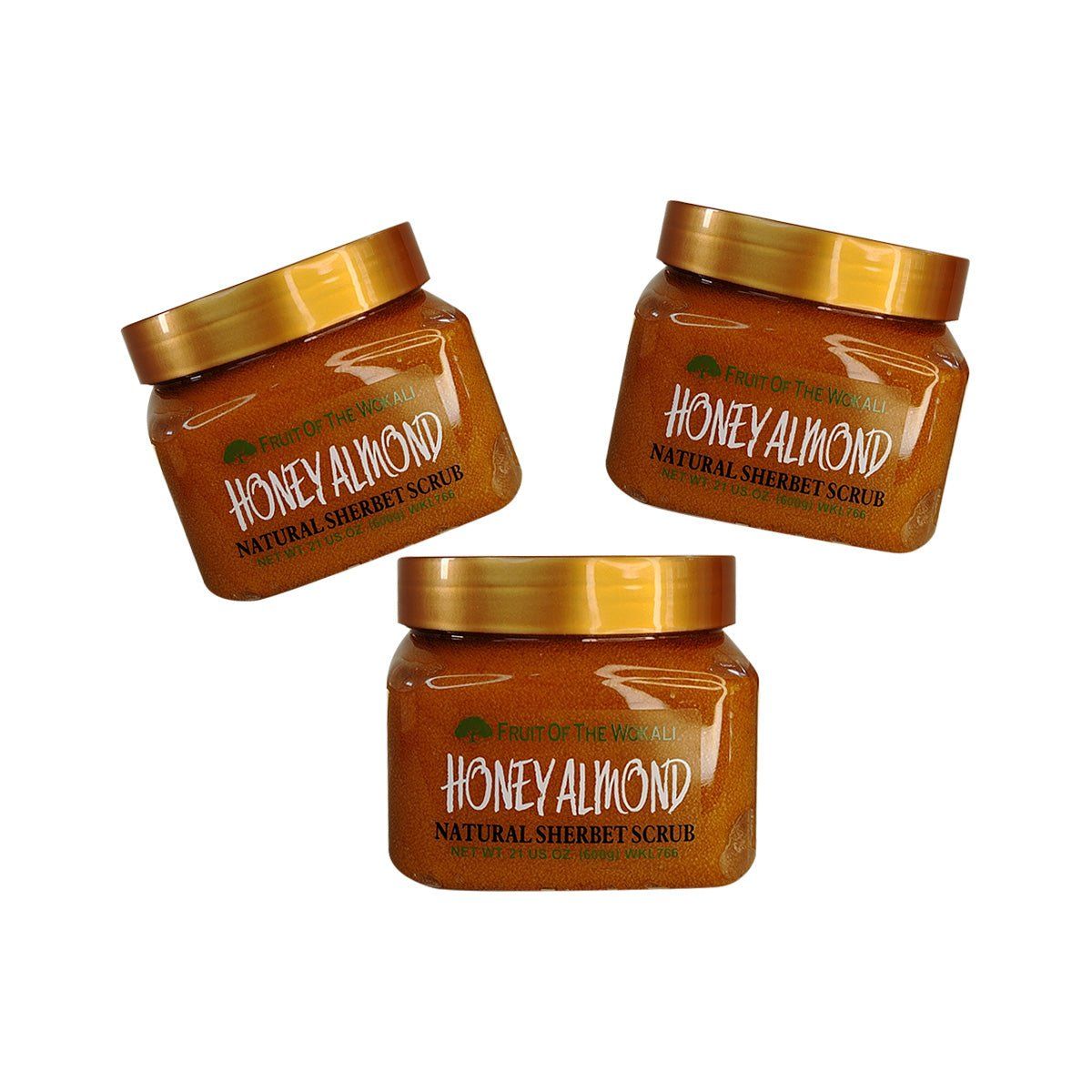 WOKALI - Crema exfoliante Miel de Almendra - Wokali 600Gr 3 Unidades_.