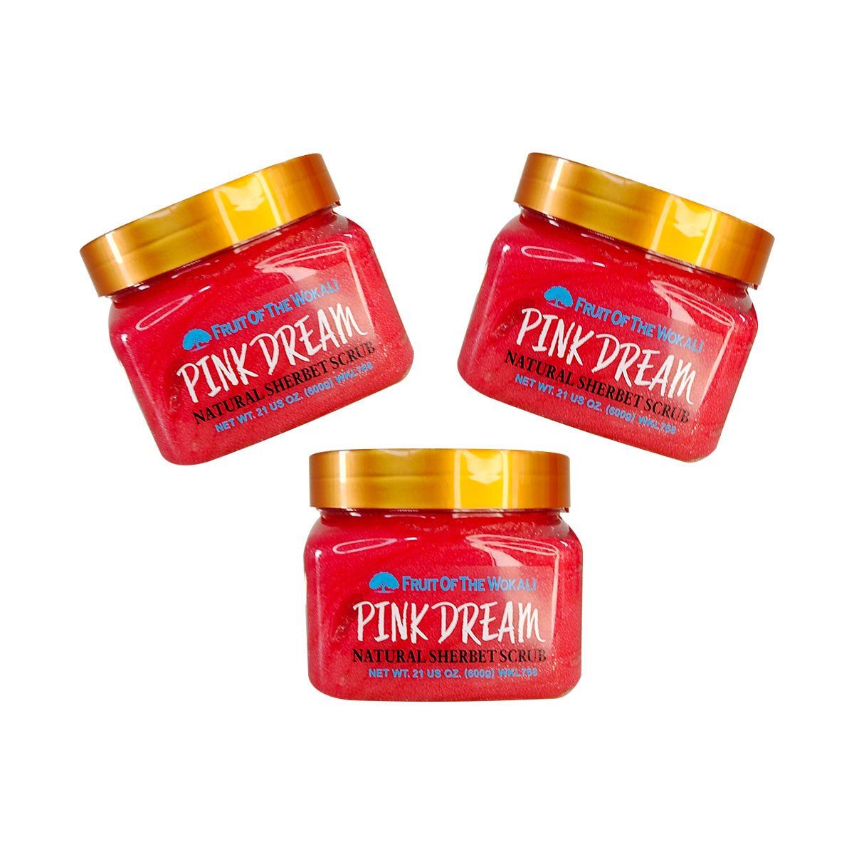 WOKALI - Crema exfoliante Pink Dream Rosas - Wokali 600Gr 3 Unidades_.