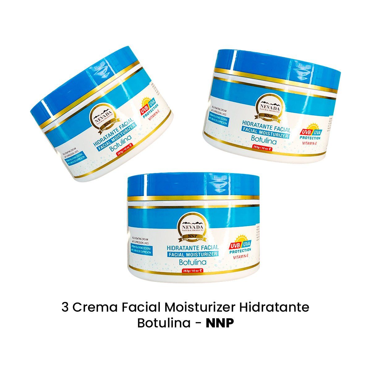NEVADA NATURAL PRODUCTS - 3 Crema Facial Moisturizer Hidratante Botulina 283g - NNP_.