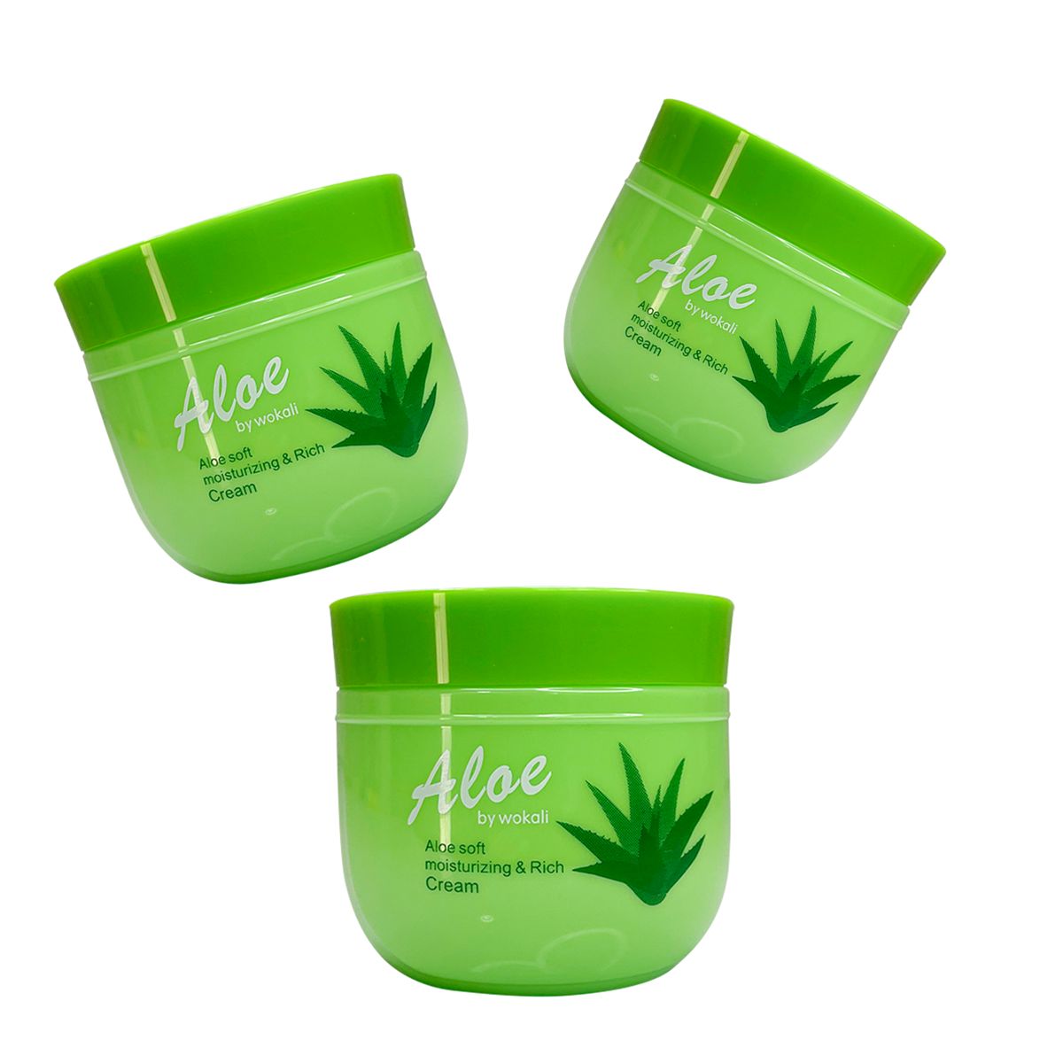 WOKALI - 3 Crema Rica Y Suave Hidratante De Aloe 80Gr - Wokali_.