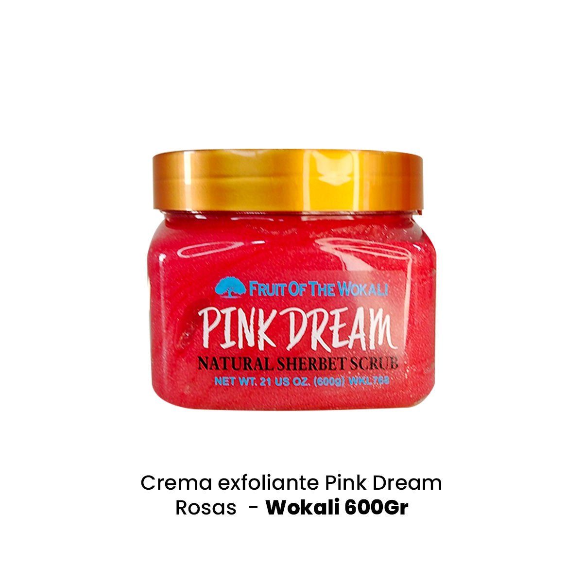 WOKALI - Crema exfoliante Pink Dream Rosas - Wokali 600Gr_.