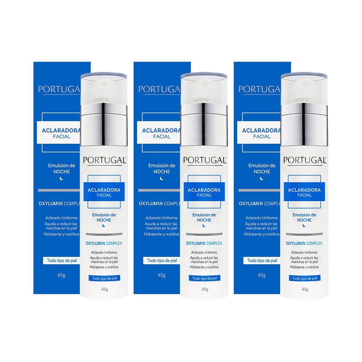 GENERICO - Aclaradora Facial Emulsión Noche - Portugal 45g 3 unidades_.