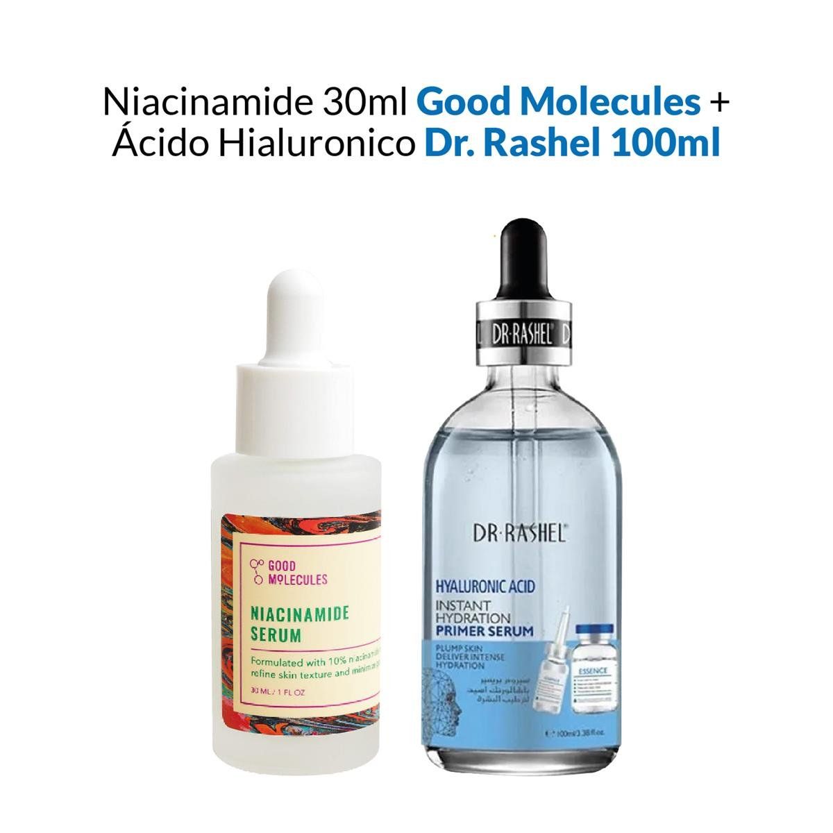 GOOD MOLECULES - Niacinamide 30ml Good Molecules + Ácido Hialuronico Dr Rashel 100ml