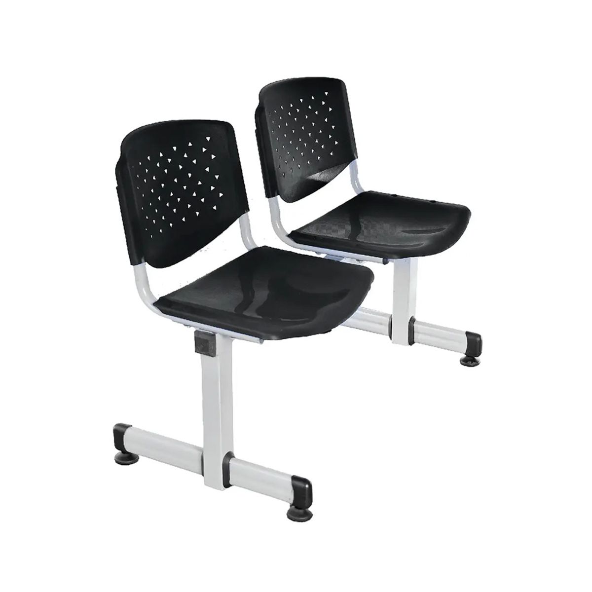 OFIDEAS - Butaca De Espera - Tandem Prisma 2 Cuerpos Color Negro Ofideas