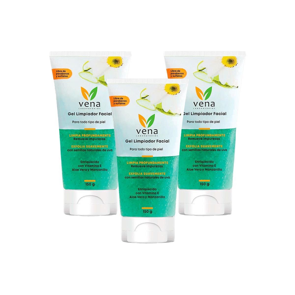 GENERICO - 3 Gel Limpiador Facial 150 gr cu_.