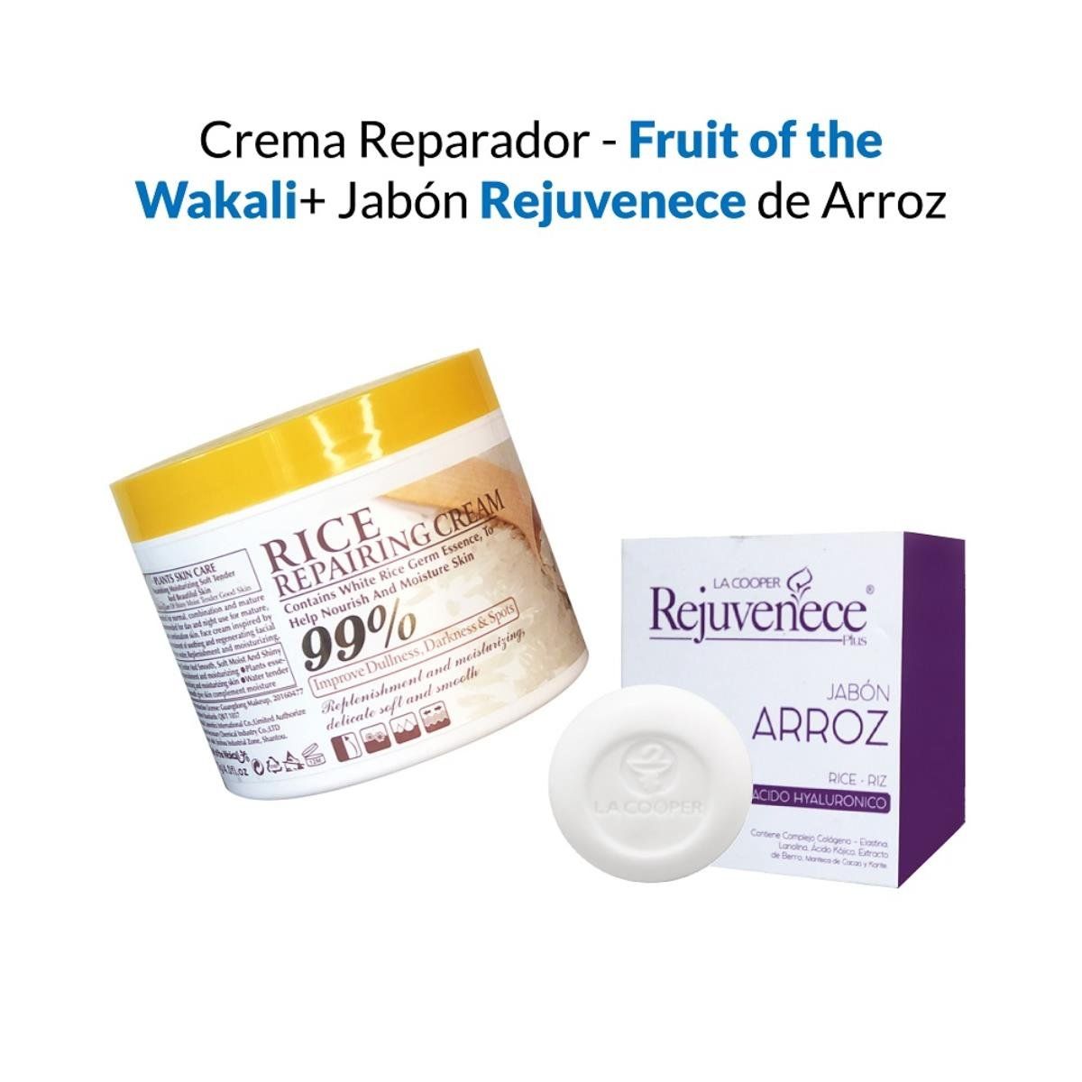 WOKALI - Crema Reparador - Fruit Of The Wakali+ Jabón Rejuvenece De Arroz_.