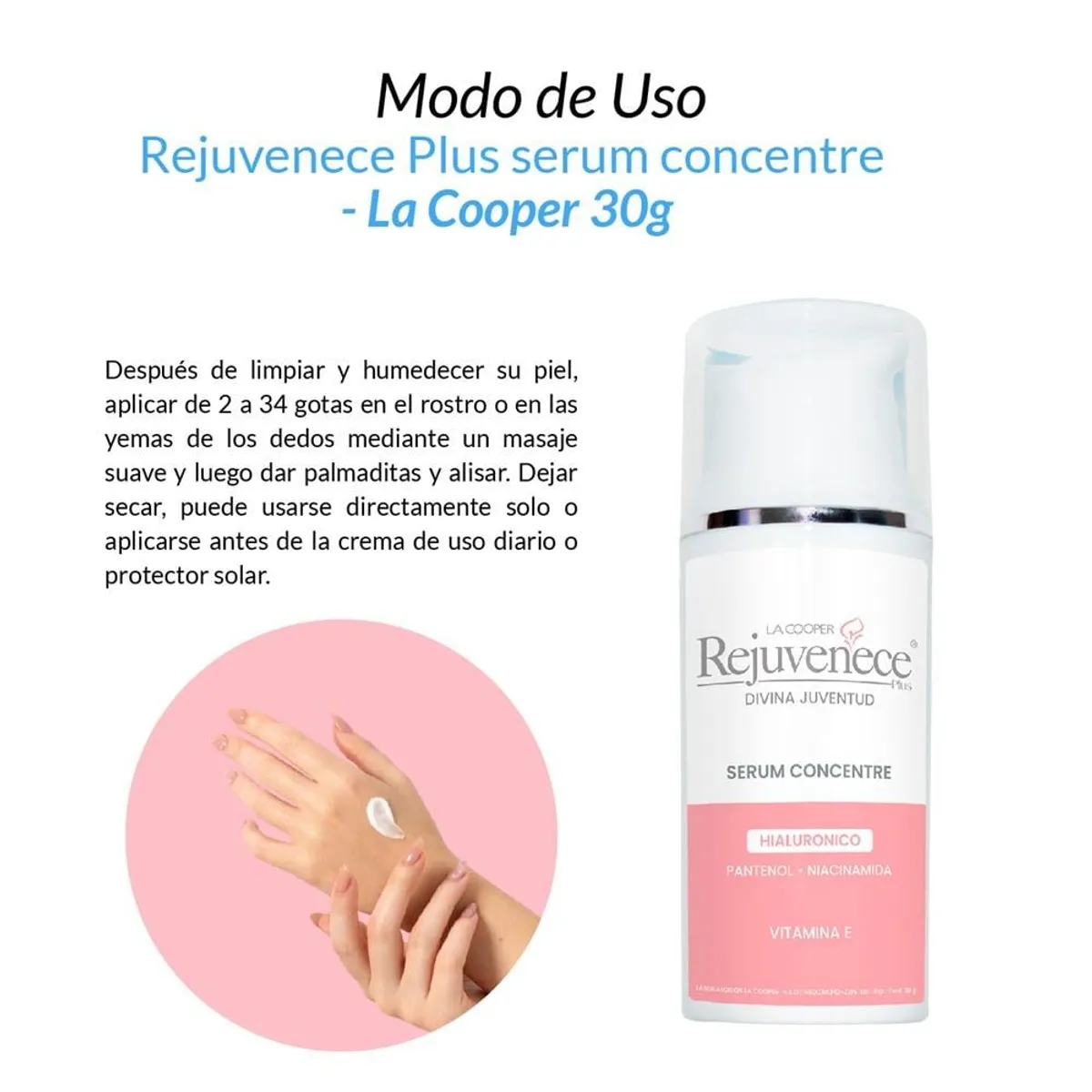 GENERICO - Rejuvenece Plus Serum Concentre Hialuronico - La Cooper 30G_.