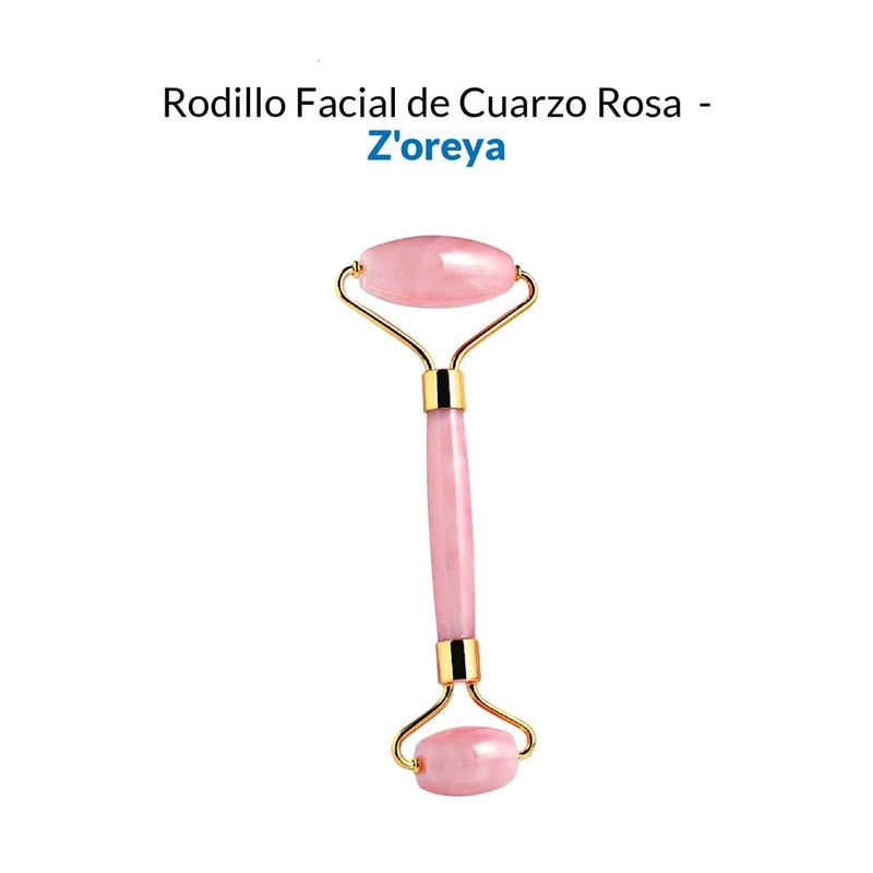 GENERICO - Rodillo Facial De Cuarzo Rosa - ZOreya_.
