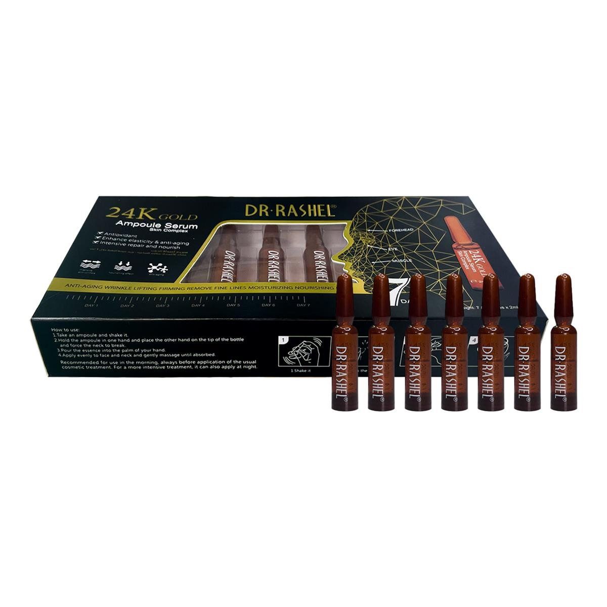 GENERICO - Ampollas Faciales De Nutrición Intensiva 24K Gold 7 Días  Dr Rashel_.