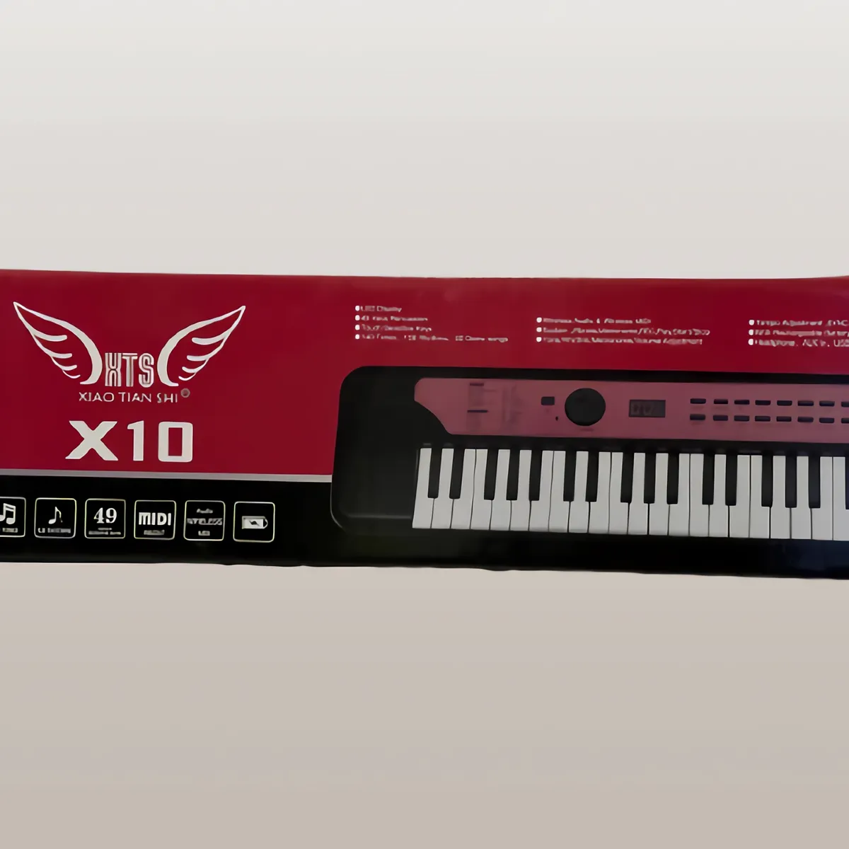 GENERICO - Teclado XTS-X10 49 teclas RECARGABLE USB Y MICROFONO