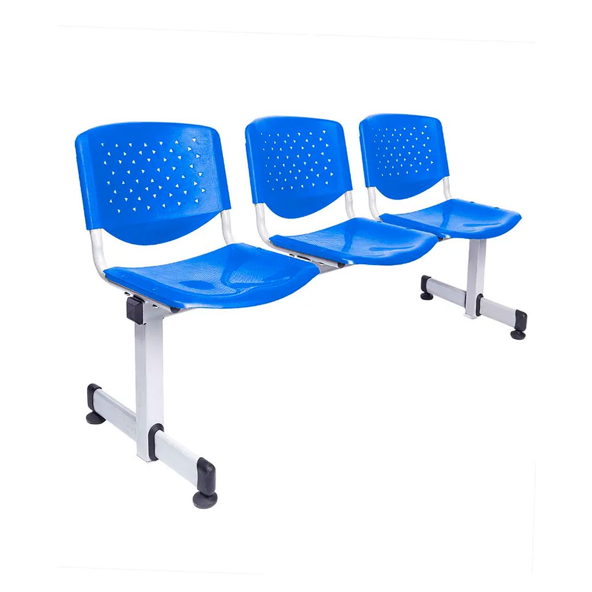 OFIDEAS - Butaca De Espera - Tandem Prisma 3 Cuerpos Color Azul Ofideas