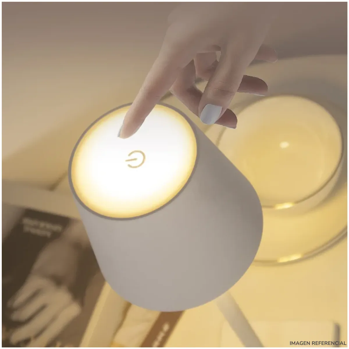 INSPIRA MARKET - Lampara de mesa para botella LED portatil 3 tipos de iluminación