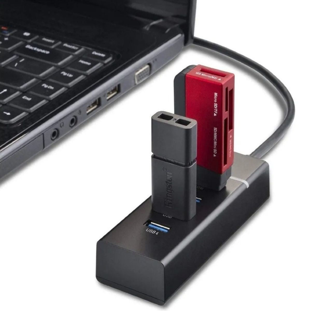 GENERICO - HUB USB 4 PUERTOS USB 3.0 - Alta velocidad