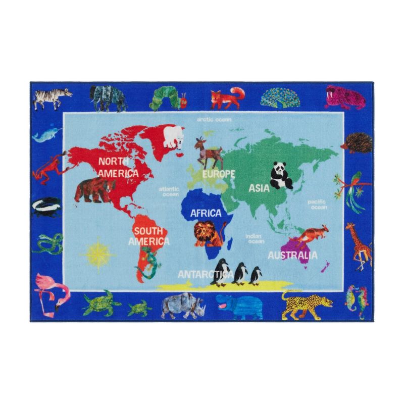 GENERICO - Alfombra infantil modelo Mapa del Mundo