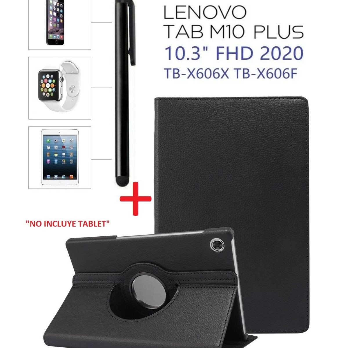 GENERICO - Funda Case + Lapiz Optico para Lenovo M10 Plus 10.3 TB-X606X TB-X606F.
