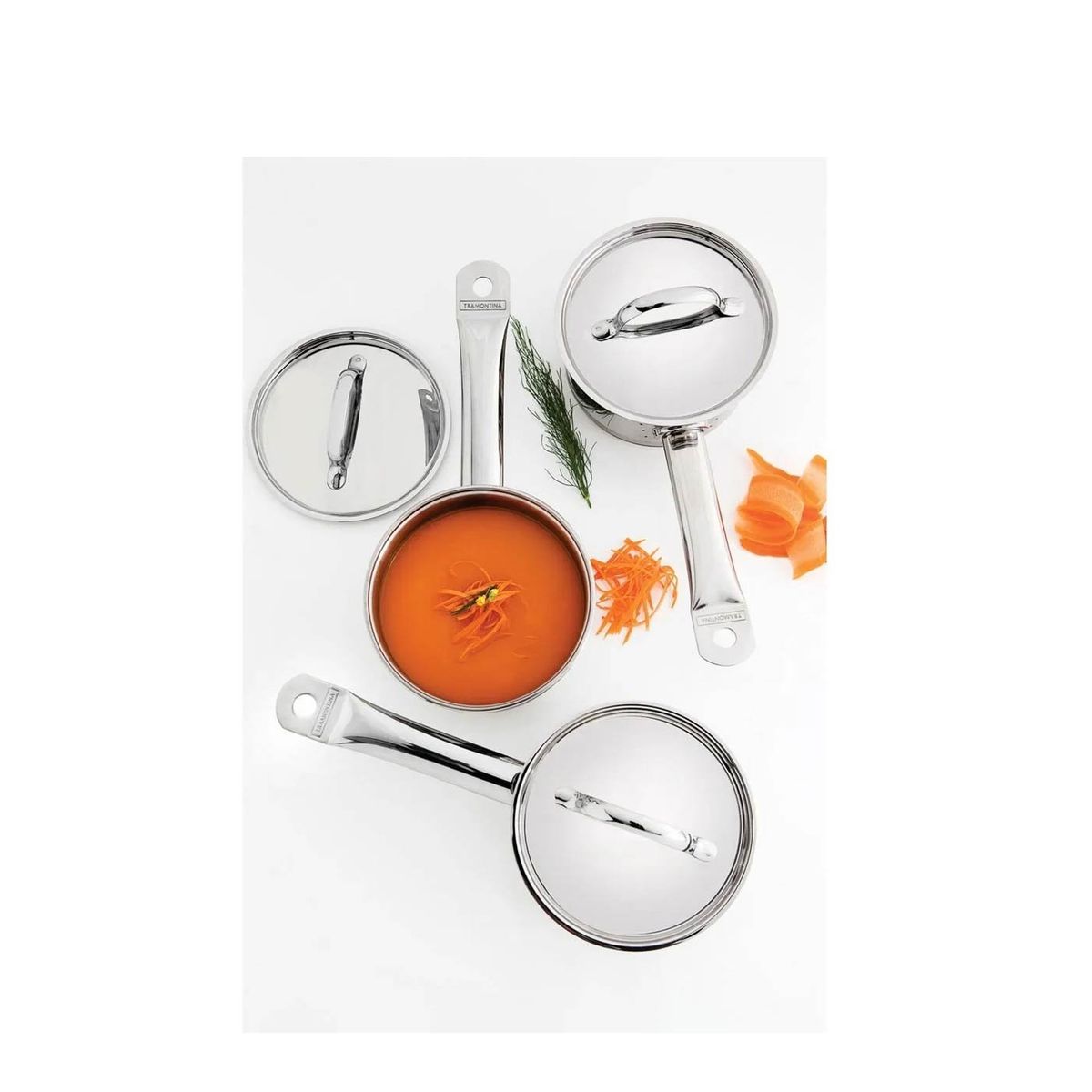 TRAMONTINA - Cacerola TRAMONTINA ace inox16cm cTapa