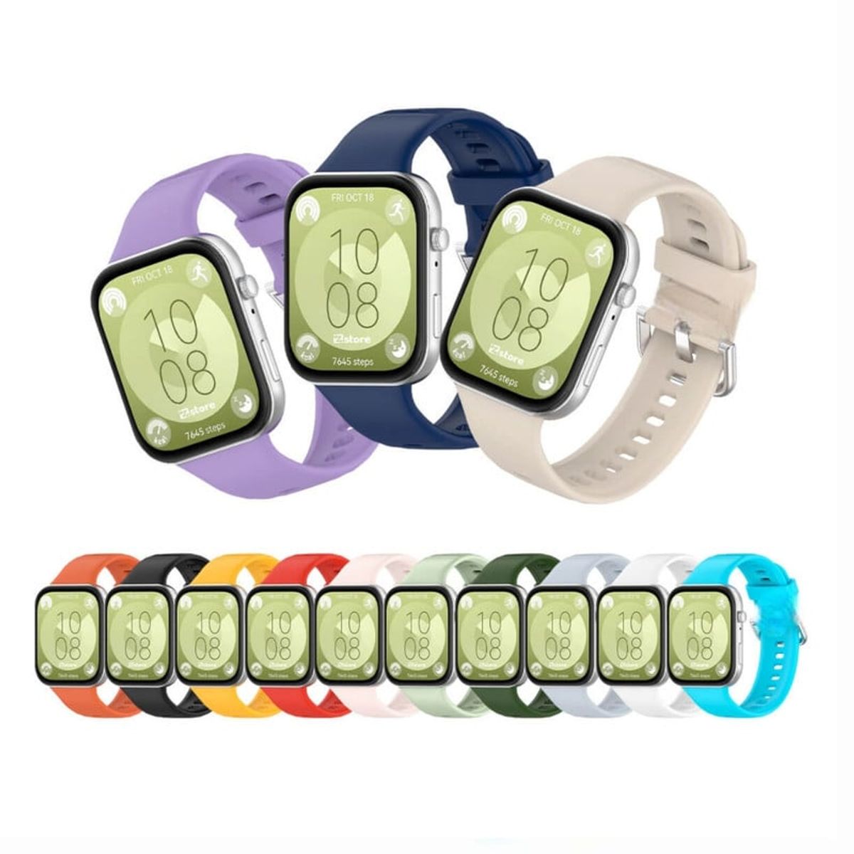 GENERICO - Correa de Silicona Para Huawei Fit 3 - Rosa