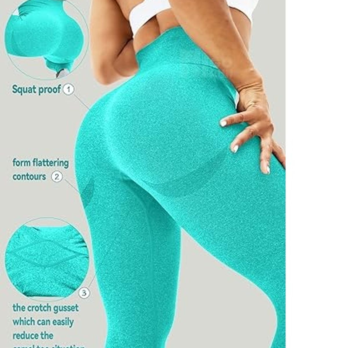 GENERICO - Leggings sin costuras para mujer