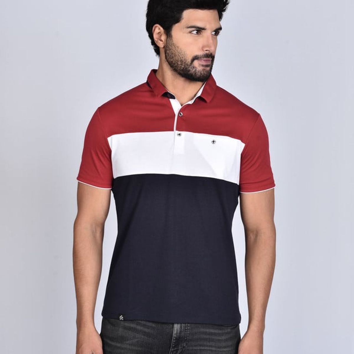 STEALTH - Polo Pique Manga Corta Hombre Bloques Stealth