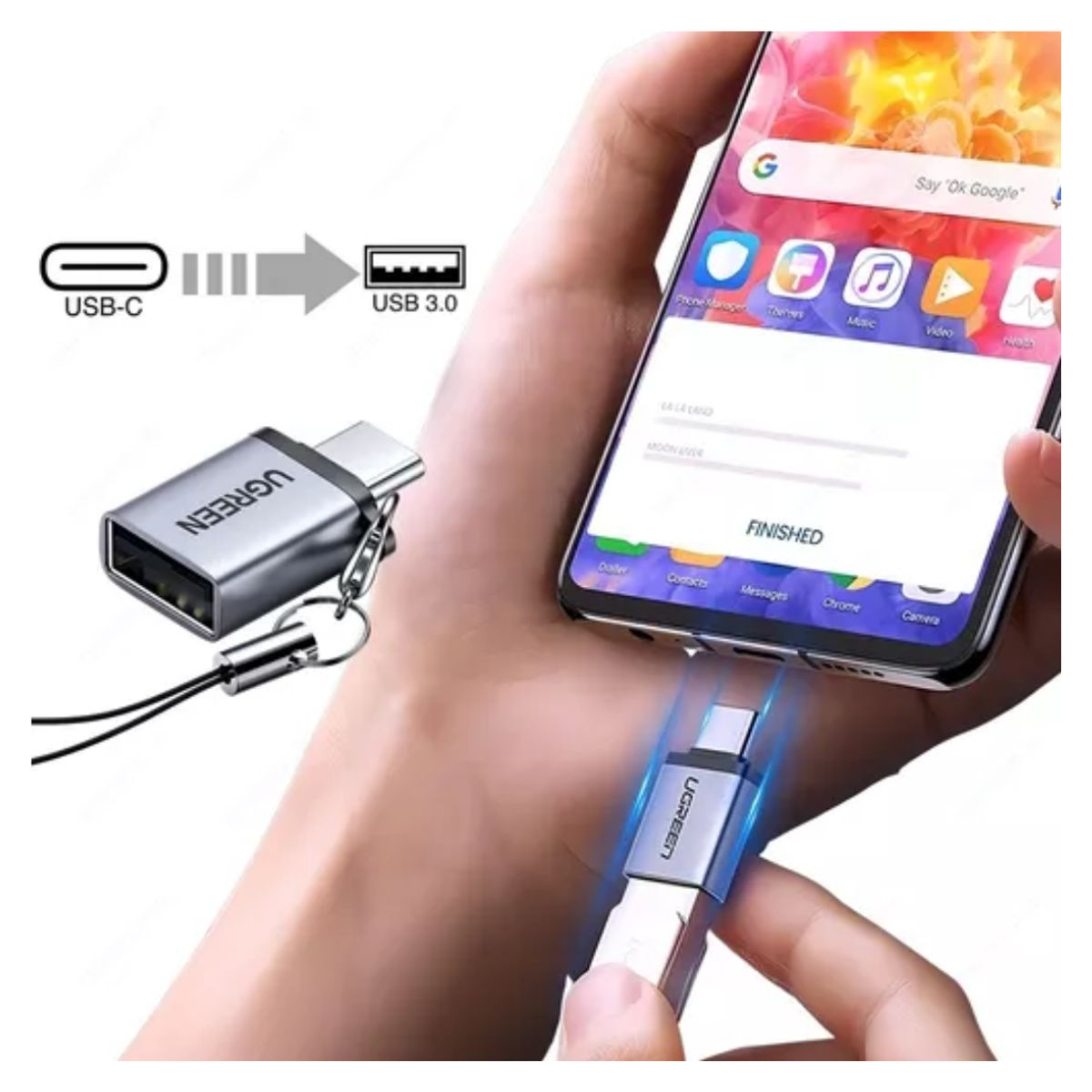 UGREEN - Adaptador OTG Tipo C a USB 3.0 UGREEN para Macbook Laptop Celulares