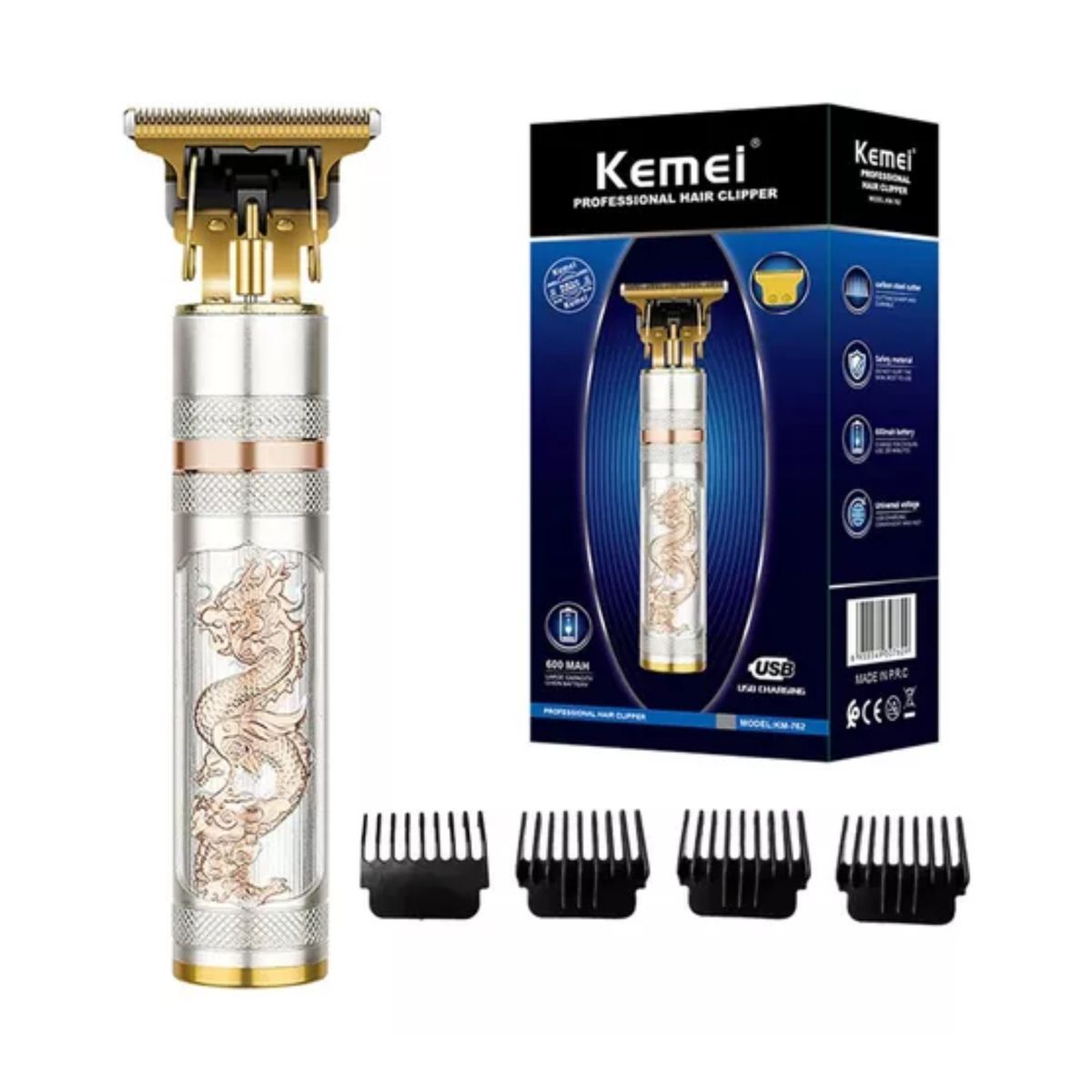 KEMEI - Trimmer KEMEI Máquina Cortador de Cabello Barba y Nariz
