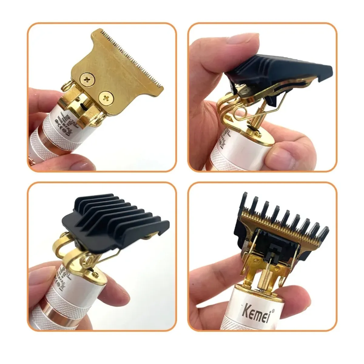 KEMEI - KEMEI Máquina Cortador Trimmer de Cabello Barba y Nariz