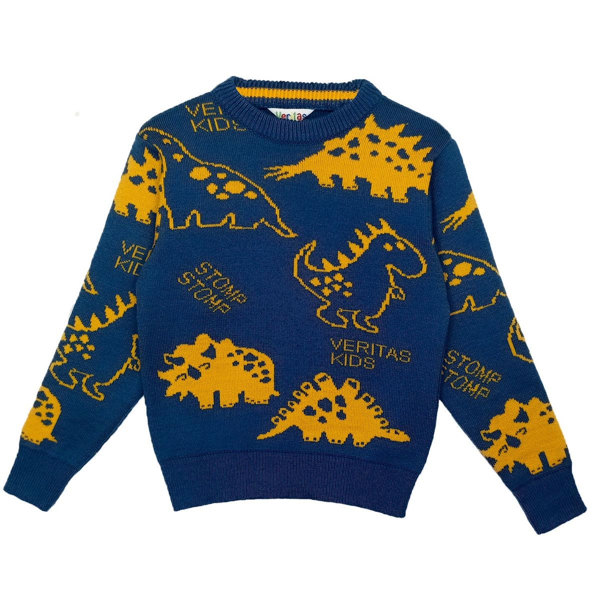 GENERICO - Chompa de invierno para niños  chompa de lana diseño dinosaurios Acero