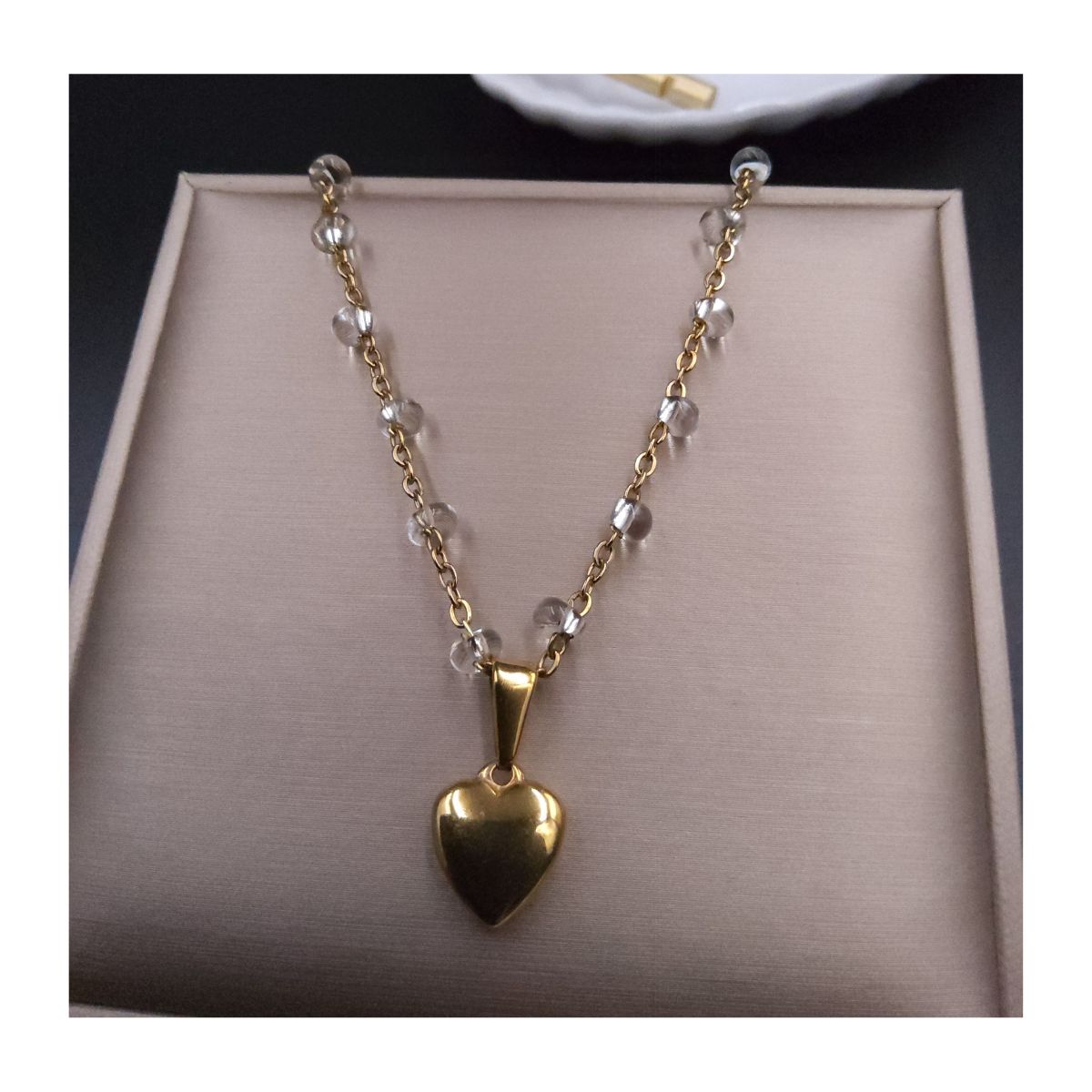 GENERICO - COLLAR DE CORAZON GARAGANTILLA  PARA MUJER ESTILO DELICADO