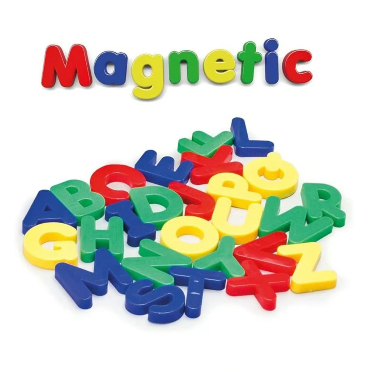 GENERICO - Frasco de Letras y Números Imantados Material Didáctico