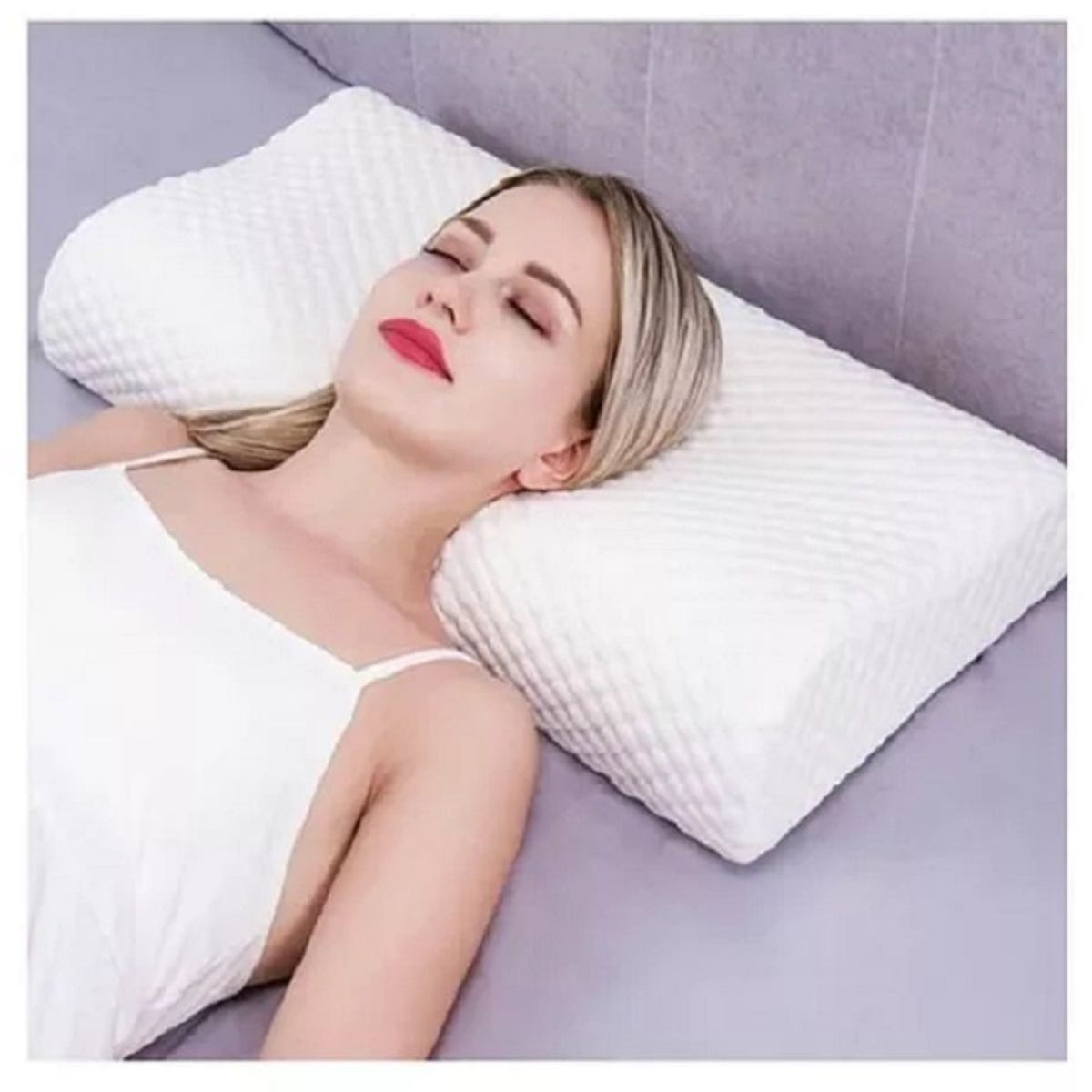 GENERICO - Almohada  Viscoelastica Memory Pillow Con Funda Par de Almohadas.