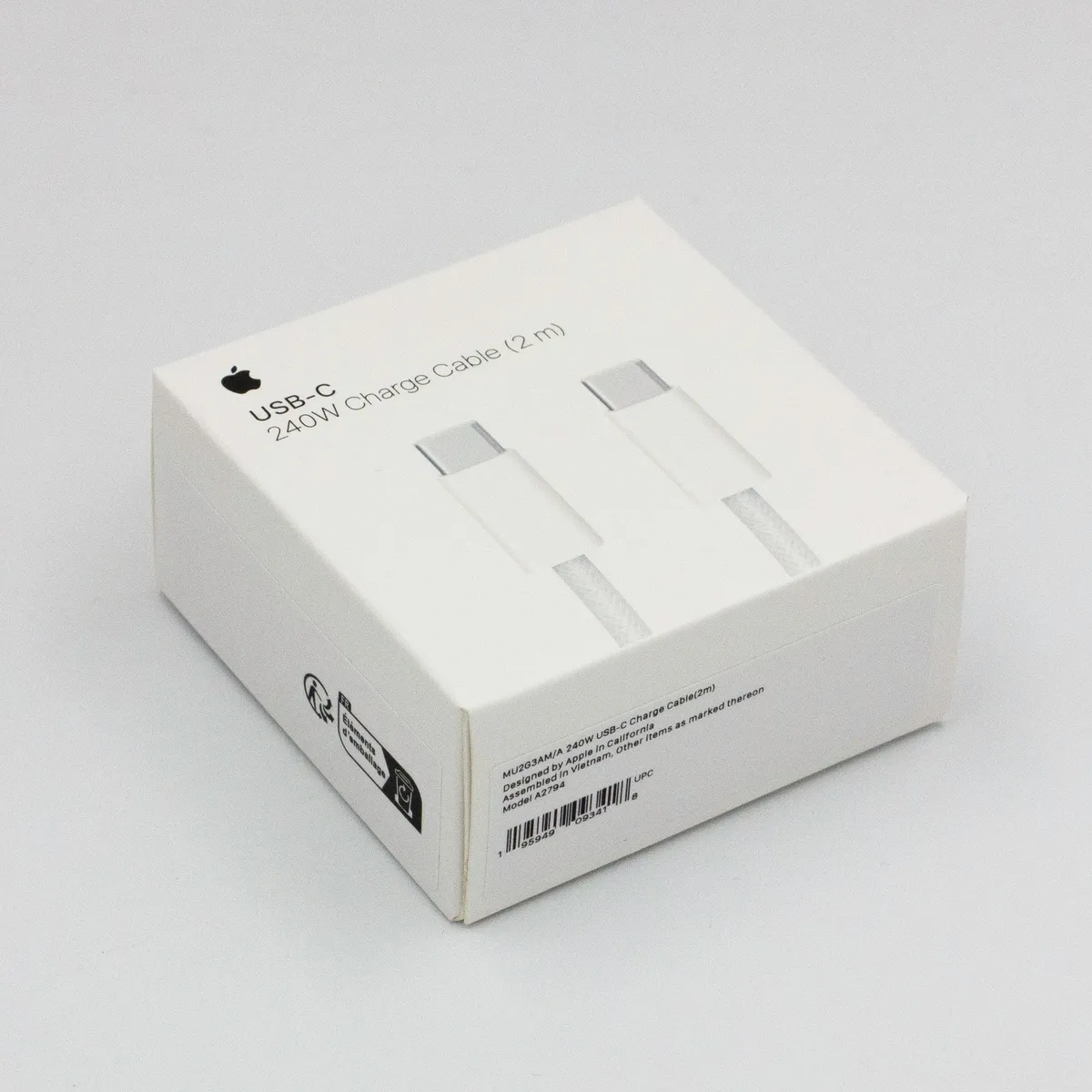 APPLE - Cable USB-C 2 metros 240W Apple de iPhone, Macbook, iPad