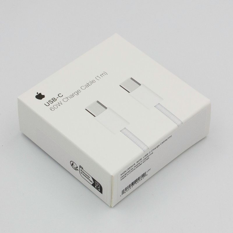 APPLE - Cable de carga USB-C 1M 60w Original para iPhone 15 + Protectores